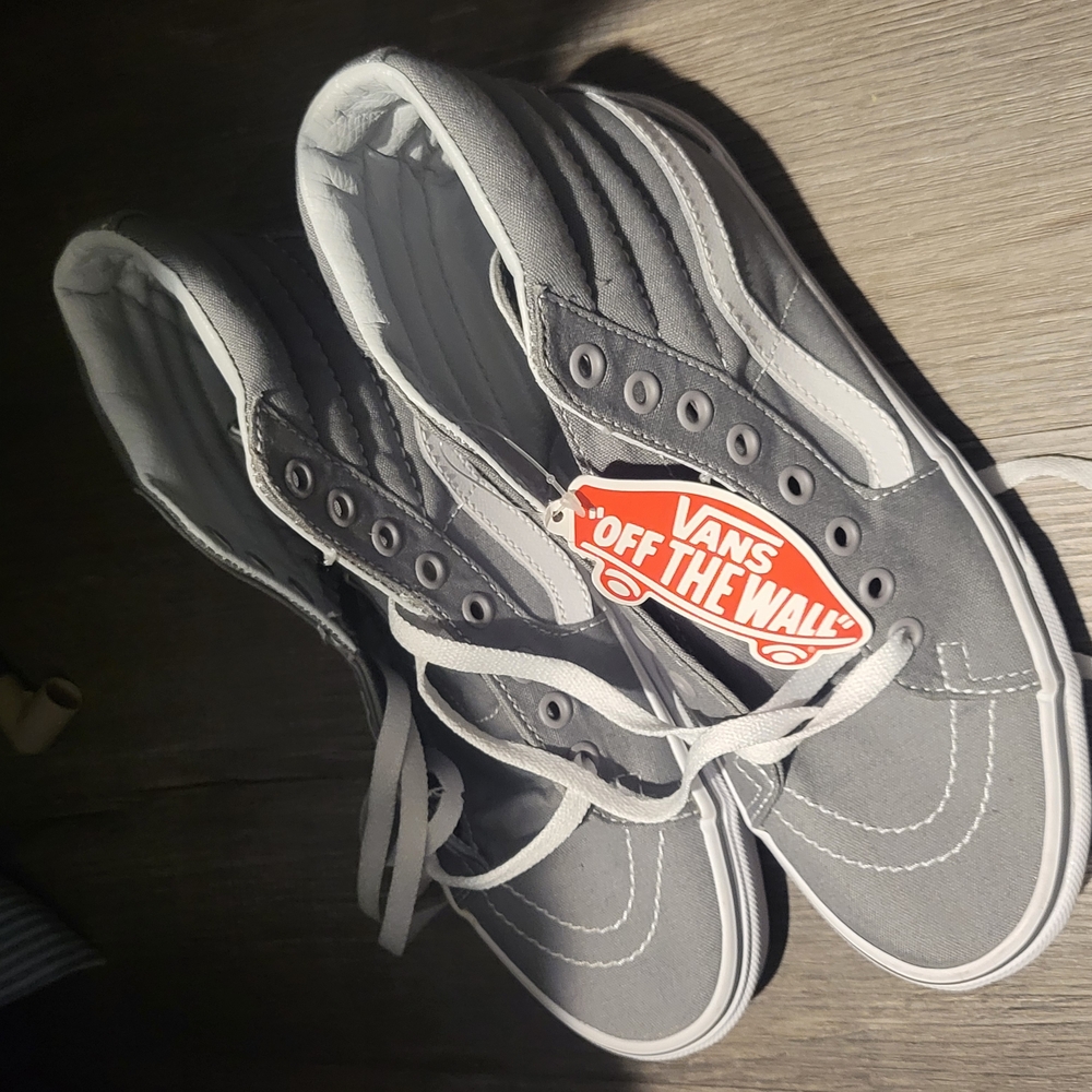 Brand New Vans Gray High-Top Skate Sneakers